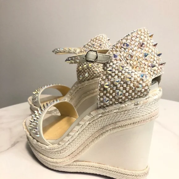 Christian Louboutin White Wedges - Picture 2 of 12